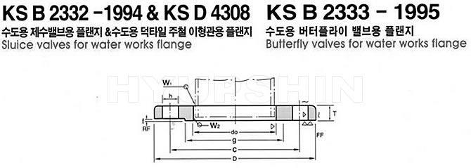 KS B2332 & 2333 FLANGE DRAWINGS, JINAN HYUPSHIN FLANGES CO., LTD